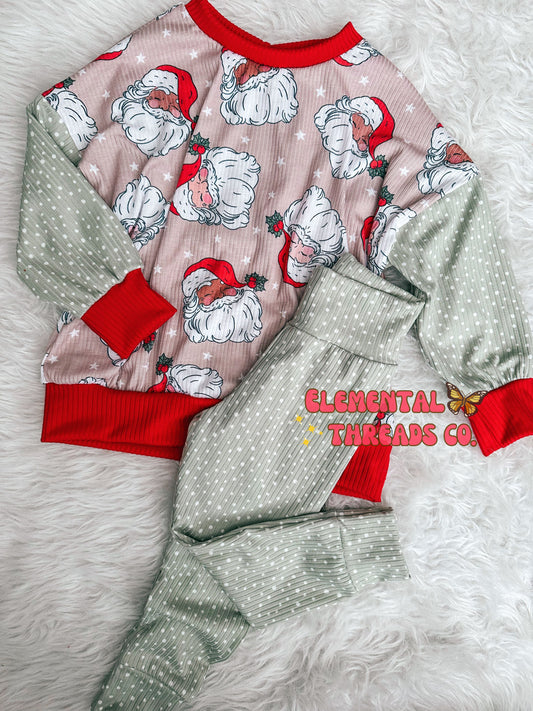 18/24m Neutral Santas Slouchy Sweater + Legging Set